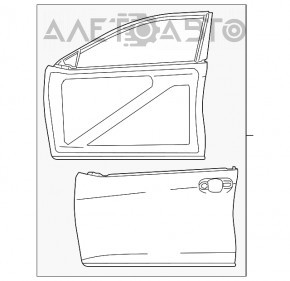 Дверь голая передняя левая Toyota Camry v55 15-17 usa новый неоригинал