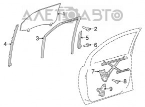 Fereastra electrică motorizată față stânga Toyota Camry v55 15-17 SUA