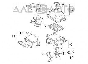 Воздухоприемник Toyota Camry v55 15-17 2.5 usa