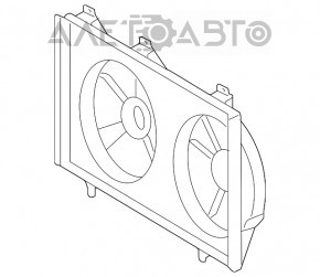 Difuzorul carcasei radiatorului asamblat pentru Toyota Camry V55 15-17 2.5 SUA, nou, neoriginal.