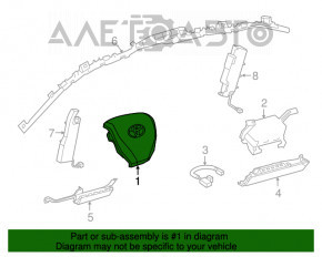 Подушка безопасности airbag в руль водительская Toyota Camry v55 15-17 usa стрельнувшая