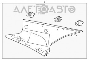 Capac spate stânga Toyota Camry v55 15-17 SUA gri, zgârietură