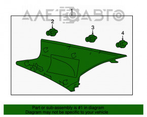 Capac spate stânga Toyota Camry v55 15-17 SUA gri, zgârietură