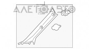 Capacul suportului frontal dreapta superioara Toyota Camry v55 15-17 SUA gri, zgarietura