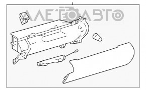 Перчаточный ящик, бардачок Toyota Camry v55 15-17 usa серый, царапины, сломано крепление