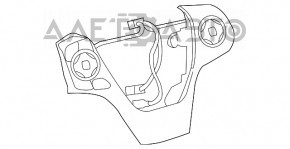 Butonul de control de pe volanul Toyota Camry v55 15-17 SUA, butonul este șters.