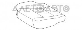 Scaun pasager Toyota Camry v55 15-17 SUA fără airbag, manual, material textil gri, necesită curățare chimică.