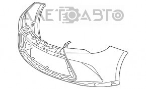 Бампер передний голый Lexus RX350 RX450h 16-19 парктрон, омывыватель новый неоригинал