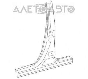 Стойка кузова центральная правая Toyota Camry v55 15-17 usa на кузове