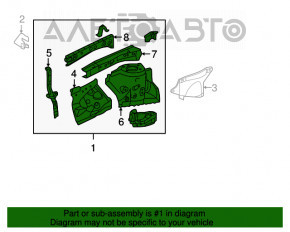 Четверть передняя левая Toyota Camry v55 15-17 usa синяя