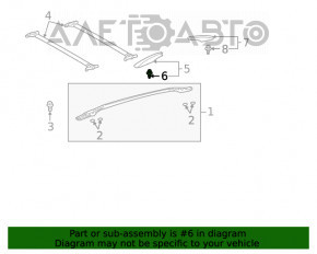 Capacul de balustrade spate stânga pentru Toyota Highlander 14-19, nou, original OEM.