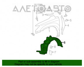 Bara de protecție față stânga Lexus RX400h 06-09 ruptă.