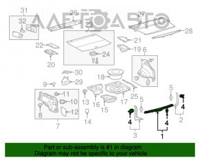 Накладка проема багажника Lexus RX350 RX450h 10-15 беж, царапины, затерта