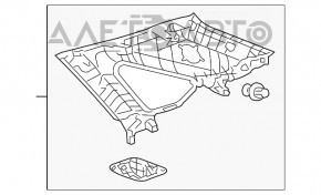 Capacul arcului drept superior Lexus RX350 RX450h 10-15 bej, zgârieturi, plastic decolorat.