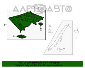 Capacul arcului drept superior Lexus RX350 RX450h 10-15 bej, zgârieturi, plastic decolorat.