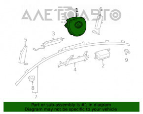 Airbag-ul de siguranță în volanul șoferului pentru Lexus RX350 RX450h 13-15, negru, restilizat.