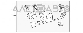 Capacul genunchiului șoferului cu suport pentru pahar Lexus RX350 RX450 10-15 bej, zgârieturi, plastic decolorat, lipsește capacul butoanelor de pe panou.