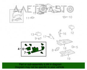 Накладка колени водителя с подстаканником Lexus RX350 RX450 10-15 беж