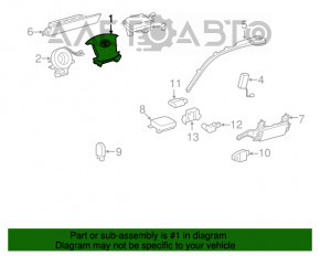 Подушка безопасности airbag в руль водительская Toyota Sequoia 08-16 черн