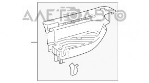 Накладка порога задняя левая задняя Toyota Sequoia 08-16 черн, слом креп, без заглушек, царапины