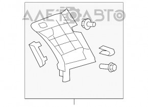 Capacul stâlpului din spate, rândul 3, stânga, Toyota Sequoia 08-16, negru.