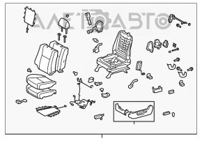 Scaun șofer Toyota Sequoia 08-16 fără airbag, velur