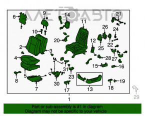 Scaun șofer Toyota Sequoia 08-16 fără airbag, velur