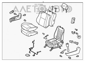 Scaun pasager Toyota Sequoia 08-16 fără airbag, electric, piele bej.