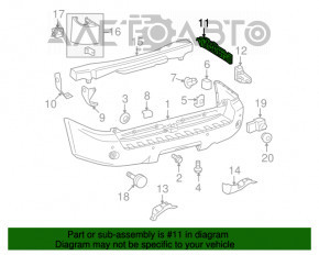 Suportul pentru bara spate dreapta exterior Toyota Sequoia 08-16, nou, original OEM.