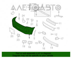 Bara față goală Toyota Sequoia 08-16 fără senzori de parcare, nouă, originală OEM