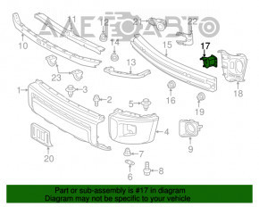 Grila amplificatorului de bara fata dreapta Toyota Sequoia 08-16 noua originala OEM