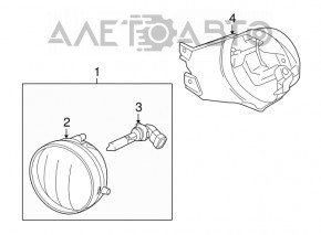 Suport far stanga pentru Toyota Sequoia 08-16, nou, original OEM