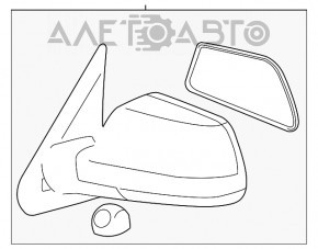 Зеркало боковое правое Toyota Sequoia 08-16 3 пина