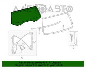 Стекло заднее двери багажника Toyota Sequoia 08-16