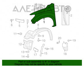 Крыло переднее правое Toyota Sequoia 08-16