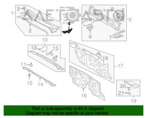 Garnitura stergatorului de parbriz stanga Toyota Sequoia 08-16 noua originala OEM