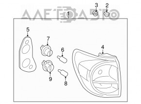 Lampa exterioară aripă stângă Toyota Sequoia 08-16