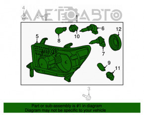 Far stânga față Toyota Sequoia 08-16 goală