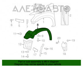 Bara de protecție față stânga spate Toyota Sequoia 08-16, nouă, originală