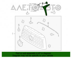 Suport grilaj radiator stânga Toyota Sequoia 08-16 nou OEM original