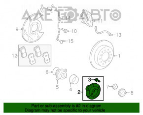 Ступица передняя правая Toyota Sequoia 08-16 RWD