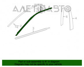 Moldura ușii față stânga superioară Toyota Camry v50 12-14 SUA crom, mânere