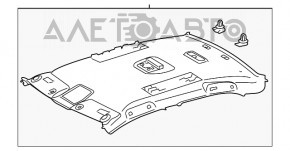 Acoperirea plafonului Toyota Camry v50 12-14 SUA fără geam panoramic, bej, pentru curățare chimică, ruptură.