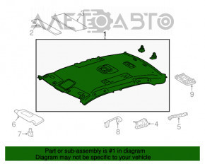 Acoperirea tavanului pentru Toyota Camry v50 12-14 SUA fără plafon panoramic bej.