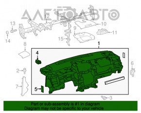 Торпедо передняя панель с AIRBAG Toyota Camry v50 12-14 usa черн, потертости