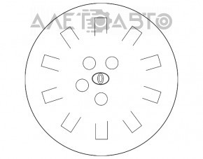 Capac roata R16 5*114.3 Toyota Camry v50 12-14 SUA, pentru vopsire, bordura