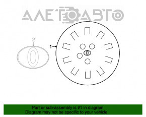 Capac roata R16 5*114.3 Toyota Camry v50 12-14 SUA, pentru vopsire, bordura