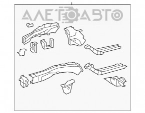 Un sfert față stânga Toyota Camry v50 12-14 SUA argintiu