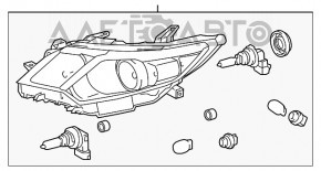 Far dreapta față Toyota Camry v50 12-14 goală usa LE nouă neoriginală DEPO Taiwan