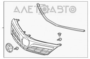 Grila radiatorului cu emblema Toyota Camry v50 12-14 usa LE XLE